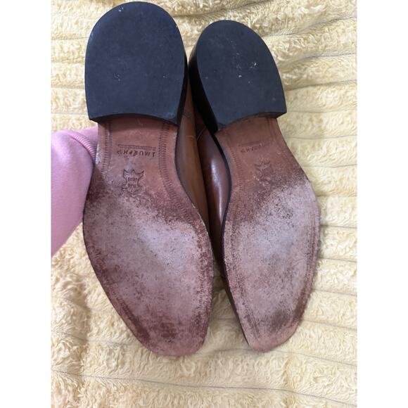 J. Murphy by Johnston & Murphy Cap Toe Novick Derby Shoes 13M Brown Leather - Picture 6 of 6